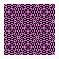 Pink Donuts Pink Filling On Black Medium Glasses Cloth by Mazipoodles