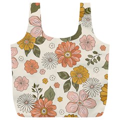 Flower Petals Plants Floral Print Pattern Design Full Print Recycle Bag (xl) by Ravend