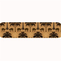 Ai Generated Camels Palm Trees Pattern Large Bar Mat by Ravend