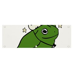 Frog With A Cowboy Hat Banner And Sign 6  X 2  by Teevova