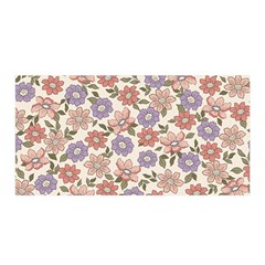 Flowers Petals Plants Floral Print Pattern Design Satin Wrap 35  X 70  by Ravend