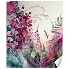 Ai Generated Flowers Watercolour Nature Plant Canvas 8  X 10  by Ravend