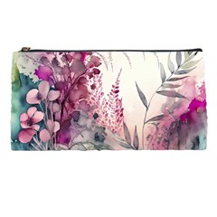 Ai Generated Flowers Watercolour Nature Plant Pencil Case by Ravend