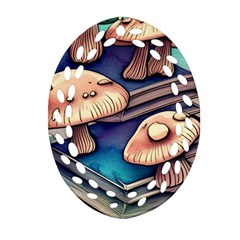 Mushroom Cloud Legerdemain Portobello Warlock Ornament (oval Filigree) by GardenOfOphir