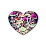 Sorcery Mushroom Rubber Coaster (Heart) Front