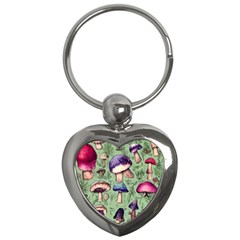 Presto Mushroom For Prestidigitation And Legerdemain Key Chain (heart) by GardenOfOphir