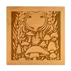 Fairy Mushroom Illustration Design Wood Photo Frame Cube by GardenOfOphir