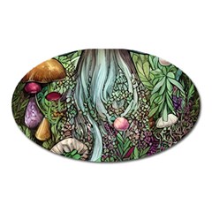 Craft Mushroom Oval Magnet