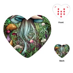 Craft Mushroom Playing Cards Single Design (heart) by GardenOfOphir