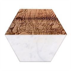 Craft Mushroom Marble Wood Coaster (hexagon)  by GardenOfOphir
