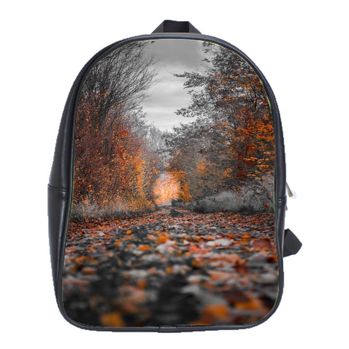 Breathe In Nature Background School Bag (Large)