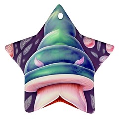 Mushroom Core Star Ornament (two Sides) by GardenOfOphir