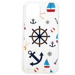 Marine Nautical Seamless Lifebuoy Anchor Pattern Iphone 12 Pro Max Tpu Uv Print Case by Jancukart