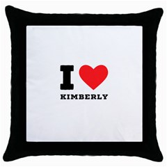 I Love Kimberly Throw Pillow Case (black) by ilovewhateva