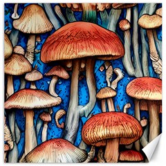 Whimsical Mushroom Canvas 16  X 16  by GardenOfOphir