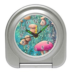 Natural Mushroom Design Fairycore Garden Travel Alarm Clock by GardenOfOphir