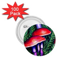 Vintage Flowery Garden Nature Mushroom 1 75  Buttons (100 Pack)  by GardenOfOphir