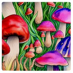 Mushroom Uv Print Square Tile Coaster  by GardenOfOphir