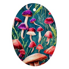 Forest Mushroom Ornament (oval) by GardenOfOphir