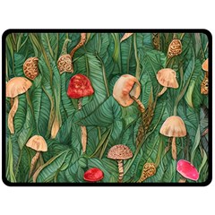 Fairycore Mushroom One Side Fleece Blanket (large) by GardenOfOphir