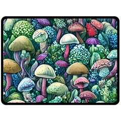 Mushroom Core Fairy Fleece Blanket (large) by GardenOfOphir