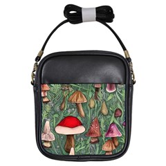 Fairycore Mushroom Forest Girls Sling Bag by GardenOfOphir