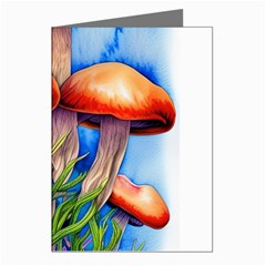 Garden Mushrooms In A Flowery Craft Greeting Cards (pkg Of 8) by GardenOfOphir