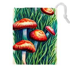 Enchanted Forest Mushroom Drawstring Pouch (4xl) by GardenOfOphir