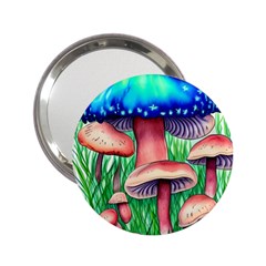 Light And Airy Mushroom Witch Artwork 2 25  Handbag Mirrors by GardenOfOphir