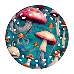 Witchy Mushroom Ornament (round Filigree) by GardenOfOphir