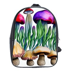 Cozy Mushroom Forest Historical Boho School Bag (large) by GardenOfOphir