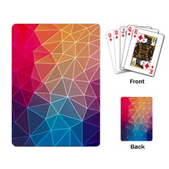 Multicolored Geometric Origami Idea Pattern Playing Cards Single Design (rectangle) by Jancukart