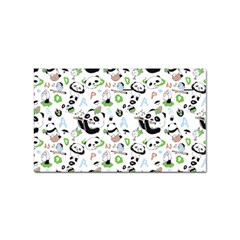 Giant Panda Bear Pattern Sticker (rectangular) by Jancukart