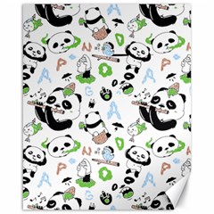 Giant Panda Bear Pattern Canvas 16  X 20  by Jancukart