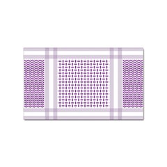Square Purple Pattern Bead Purple Keffiyeh Purple Geometric Headdress Angle Violet Rectangle Sticker (rectangular) by Jancukart