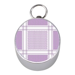 Square Purple Pattern Bead Purple Keffiyeh Purple Geometric Headdress Angle Violet Rectangle Mini Silver Compasses by Jancukart