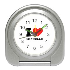 I Love Michelle Travel Alarm Clock by ilovewhateva