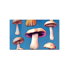 Cozy Forest Mushrooms Sticker Rectangular (100 Pack) by GardenOfOphir
