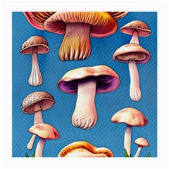 Cozy Forest Mushrooms Medium Glasses Cloth (2 Sides) by GardenOfOphir