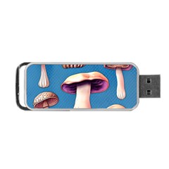 Cozy Forest Mushrooms Portable Usb Flash (one Side) by GardenOfOphir