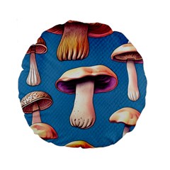 Cozy Forest Mushrooms Standard 15  Premium Round Cushions by GardenOfOphir