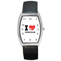 I Love Deborah Barrel Style Metal Watch by ilovewhateva