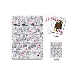 White Printer Paper With Text Overlay Humor Dark Humor Infographics Playing Cards Single Design (mini)