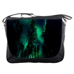 Aurora Northern Lights Celestial Magical Astronomy Messenger Bag by Jancukart