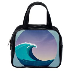 Tsunami Tidal Wave Wave Minimalist Ocean Sea 4 Classic Handbag (one Side) by Pakemis