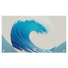 Wave Tsunami Tidal Wave Ocean Sea Water Banner And Sign 7  X 4 