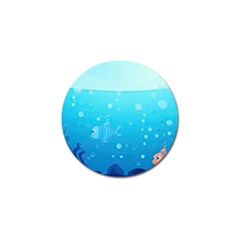 Ai Generated Ocean Sea Fish Aquatic Water Nature Golf Ball Marker by Pakemis