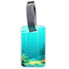 Intro Youtube Background Wallpaper Aquatic Water Luggage Tag (two Sides) by Pakemis