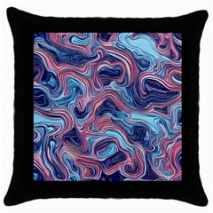 Fluid Art Pattern Throw Pillow Case (black) by GardenOfOphir