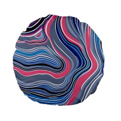 Fluid Abstract Art Standard 15  Premium Flano Round Cushions by GardenOfOphir